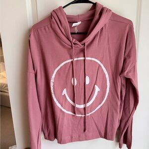 Muave Cropped Shirt Hoodie